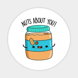 Nuts About You Cute Peanut Butter Pun Magnet